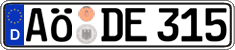 German license plate, Regular plates