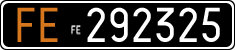 License plate of Italy, Cars (1927 year series)