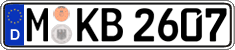 German license plate, Regular plates