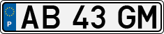 License plate of Portugal, Regular plates