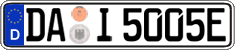 German license plate, Electric vehicles