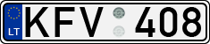 License plate of Lithuania, Cars