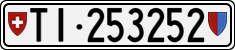 License plate of Switzerland, Cars
