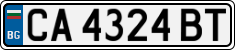 License plate of Bulgaria, Cars