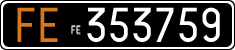 License plate of Italy, Cars (1927 year series)