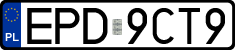 License plates of Poland, Regular car plates