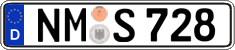 German license plate, Regular plates