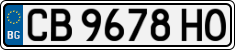 License plate of Bulgaria, Cars