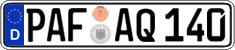 German license plate, Regular plates