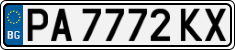 License plate of Bulgaria, Cars
