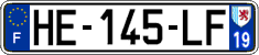 French license plate, SIV (ordinary)