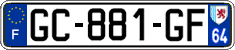 French license plate, SIV (ordinary)
