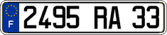 French license plate, FNI