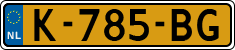 License plate of the Netherlands, Cars