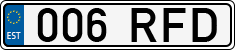 License plate of Estonia, Regular car plates
