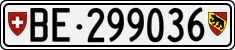 License plate of Switzerland, Cars