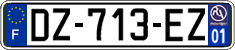 French license plate, SIV (ordinary)