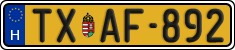 license plates of Hungary, Taxi (2022)