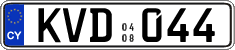License plate of Cyprus, Regular plates
