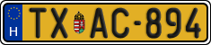 license plates of Hungary, Taxi (2022)