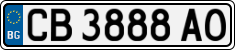 License plate of Bulgaria, Cars