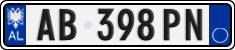 License plate of Albania, Cars (2011)