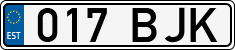 License plate of Estonia, Regular car plates