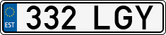 License plate of Estonia, Regular car plates