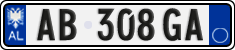 License plate of Albania, Cars (2011)