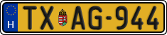 license plates of Hungary, Taxi (2022)