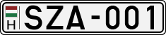 license plates of Hungary, Cars (1990)