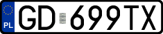 License plates of Poland, Regular car plates