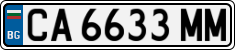 License plate of Bulgaria, Cars