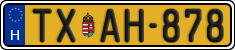 license plates of Hungary, Taxi (2022)