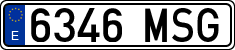 License plates of Spain, Ordinary (2000)