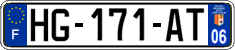 French license plate, SIV (ordinary)