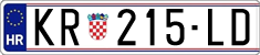 License plate of Croatia, Regular plates