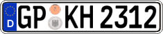 German license plate, Regular plates