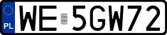 License plates of Poland, Regular car plates