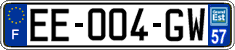 French license plate, SIV (ordinary)