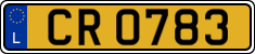 License plate of Luxembourg, 2003 year system