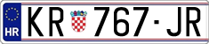 License plate of Croatia, Regular plates