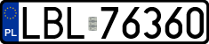 License plates of Poland, Regular car plates