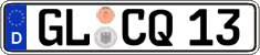 German license plate, Regular plates
