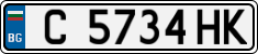 License plate of Bulgaria, Cars