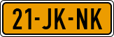 License plate of the Netherlands, Cars