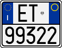 License plate of Italy, Motorcycles (1994 year series)