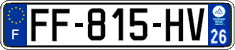 French license plate, SIV (ordinary)