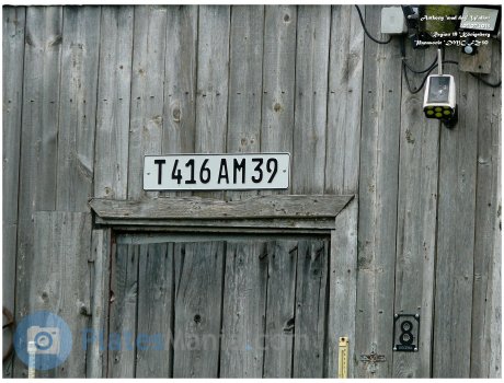 т416ам39, License plate without vehicle