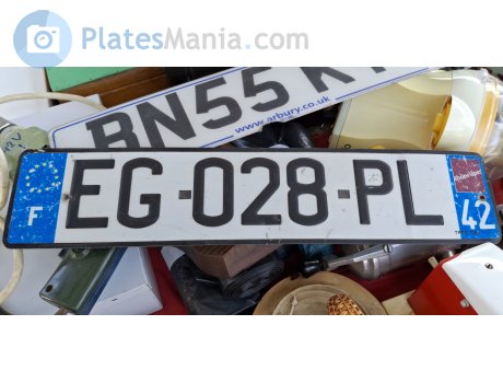 EG-028-PL, License plate without vehicle